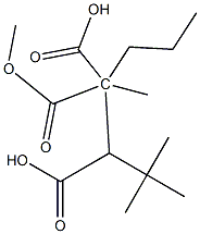 1,2,2-Pentanetricarboxylic acid, 1-(1,1-dimethylethyl) 2,2-dimethyl ester Structure