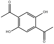 1,1′-(2,5-Dihydroxy-1,4-phenylene)bis-ethanone 化学構造式