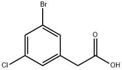 2-(3-溴-5-氯苯基)乙酸,202001-01-2,结构式