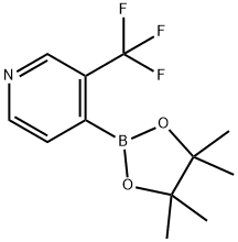 Pyridine, 4-(4,4,5,5-tetramethyl-1,3,2-dioxaborolan-2-yl)-3-(trifluoromethyl)- Struktur