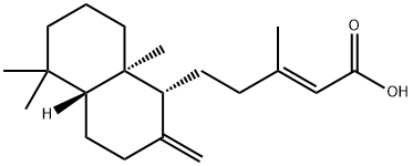 (E)-5-[(1R,4aβ)-Decahydro-5,5,8aα-trimethyl-2-methylenenaphthalene-1-yl]-3-methyl-2-pentenoic acid Structure