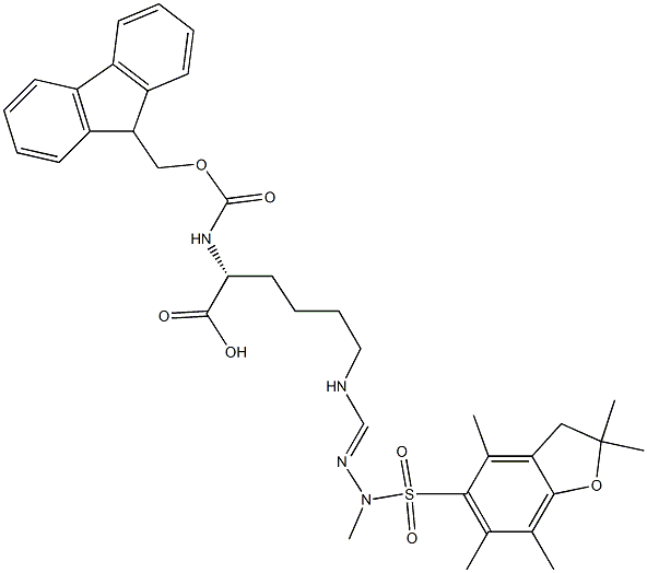 Fmoc-D-HomoArg(Me,Pbf)-OH Structure