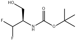 Carbamic acid, N-[(1R)-2,2-difluoro-1-(hydroxymethyl)ethyl]-, 1,1-dimethylethyl ester Struktur