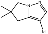 4H-Pyrrolo[1,2-b]pyrazole, 3-bromo-5,6-dihydro-5,5-dimethyl- Struktur