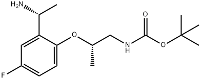 Carbamic acid, N-[(2S)-2-[2-[(1R)-1-aminoethyl]-4-fluorophenoxy]propyl]-, 1,1-dimethylethyl ester|//