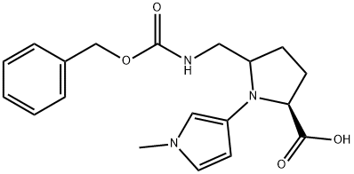 Proline, 1-(1-methyl-1H-pyrrol-3-yl)-5-[[[(phenylmethoxy)carbonyl]amino]methyl]- Structure