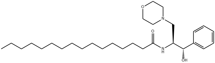L-THREO-1-PHENYL-2-HEXADECANOYLAMINO-3-MORPHOLINO-1-PROPANOL HCL Struktur