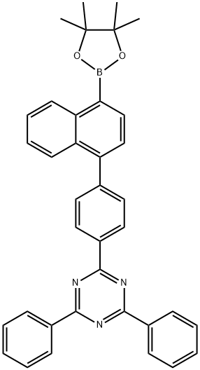 4-(2,4,6-三苯基)三嗪-1-萘硼酸频那醇酯 结构式
