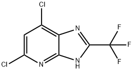 3H-Imidazo[4,5-b]pyridine, 5,7-dichloro-2-(trifluoromethyl)- 结构式