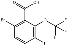 Benzoic acid, 6-bromo-3-fluoro-2-(trifluoromethoxy)- Struktur