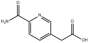 3-Pyridineacetic acid, 6-(aminocarbonyl)- Struktur