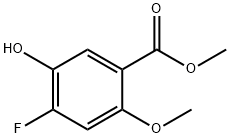 Benzoic acid, 4-fluoro-5-hydroxy-2-methoxy-, methyl ester 化学構造式