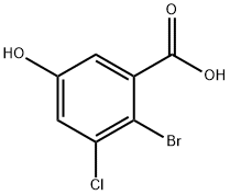 Benzoic acid, 2-bromo-3-chloro-5-hydroxy- Struktur