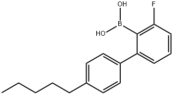 Boronic acid, B-(3-fluoro-4'-pentyl[1,1'-biphenyl]-2-yl)- Structure