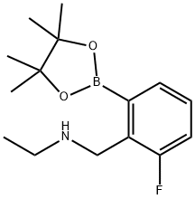 Benzenemethanamine, N-ethyl-2-fluoro-6-(4,4,5,5-tetramethyl-1,3,2-dioxaborolan-2-yl)-|N-(2-氟-6-(4,4,5,5-四甲基-1,3,2-二氧硼杂环戊烷-2-基)苯基)乙胺