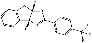 (3aR,8aS)-2-(5-(Trifluoromethyl)pyridin-2-yl)-8,8a-dihydro-3aH-indeno[1,2-d]oxazole Struktur
