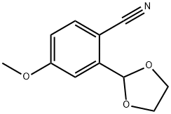 Benzonitrile, 2-(1,3-dioxolan-2-yl)-4-methoxy- Struktur