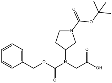 2-(((benzyloxy)carbonyl)(1-(tert-butoxycarbonyl)pyrrolidin-3-yl)amino)acetic acid(WXC06775) Structure