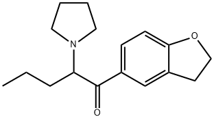 1-Pentanone, 1-(2,3-dihydro-5-benzofuranyl)-2-(1-pyrrolidinyl)- Struktur