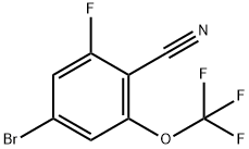 4-bromo-2-fluoro-6-(trifluoromethoxy)benzonitrile 结构式