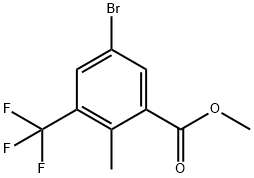 甲基 5-溴-2-甲基-3-(三氟甲基)苯酸盐,2167876-85-7,结构式