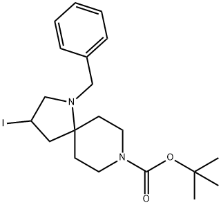 Tert-Butyl 1-Benzyl-3-Iodo-1,8-Diazaspiro[4.5]Decane-8-Carboxylate(WX102162) Struktur