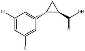 Cyclopropanecarboxylic acid, 2-(3,5-dichlorophenyl)-, (1R,2R)-,220353-25-3,结构式