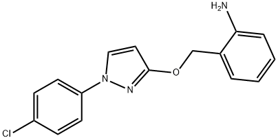 (Benzenamine, 2-[[[1-(4-chlorophenyl)-1H-pyrazol-3-yl]oxy]methyl]-|(Benzenamine, 2-[[[1-(4-chlorophenyl)-1H-pyrazol-3-yl]oxy]methyl]-