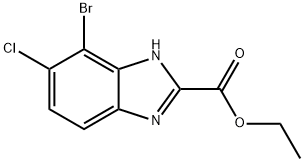 4-溴-5-氯-1H-苯并咪唑-2-甲酸乙酯 结构式