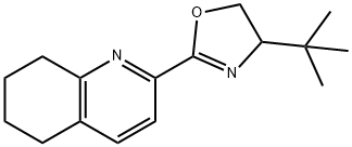Quinoline, 2-[4-(1,1-dimethylethyl)-4,5-dihydro-2-oxazolyl]-5,6,7,8-tetrahydro- 化学構造式