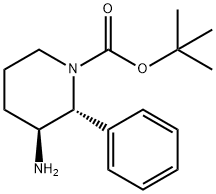 1-Piperidinecarboxylic acid, 3-amino-2-phenyl-, 1,1-dimethylethyl ester, (2R,3S)- Structure