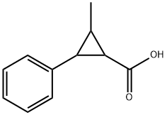 2-methyl-3-phenylcyclopropane-1-carboxylic acid Struktur