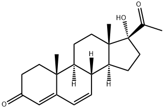 17-hydroxy-6-dehydroprogesterone Struktur
