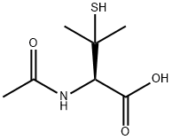 L-Valine, N-acetyl-3-mercapto- 化学構造式