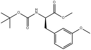 (R)-methyl 2-((tert-butoxycarbonyl)amino)-3-(3-methoxyphenyl)propanoate, 255849-24-2, 结构式