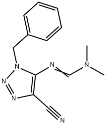 Methanimidamide, N'-[4-cyano-1-(phenylmethyl)-1H-1,2,3-triazol-5-yl]-N,N-dimethyl- Structure