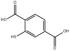 1,4-Benzenedicarboxylic acid, 2-mercapto- Struktur