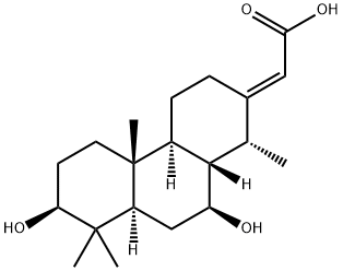 [E,(-)]-3β,7β-Dihydroxycassa-13(15)-ene-16-oic acid,26296-42-4,结构式