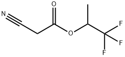 2,2,2-トリフルオロ-1-メチルエチル=シアノアセタート 化学構造式