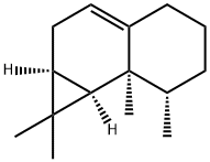 (1aS)-1a,2,4,5,6,7,7a,7bα-オクタヒドロ-1,1,7α,7aα-テトラメチル-1H-シクロプロパ[a]ナフタレン 化学構造式