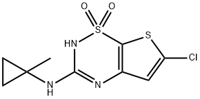 8-chloro-N-(1-methylcyclopropyl)-2,2-dioxo-2$l^{6},9-dithia-3,5-diazab icyclo[4.3.0]nona-3,7,10-trien-4-amine Structure