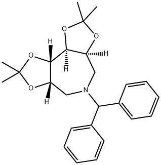 4H-Bis1,3dioxolo4,5-c:4,5-eazepine, 5-(diphenylmethyl)hexahydro-2,2,8,8-tetramethyl-, (3aS,6aS,9aS,9bS)- Structure