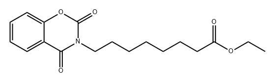 2H-1,3-Benzoxazine-3(4H)-octanoic acid, 2,4-dioxo-, ethyl ester 化学構造式