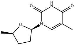 3',5'-dideoxythymidine 化学構造式