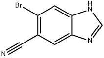 1H-Benzimidazole-5-carbonitrile, 6-bromo- Structure