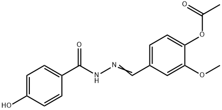 4-[2-(4-hydroxybenzoyl)carbonohydrazonoyl]-2-methoxyphenyl acetate,303760-66-9,结构式