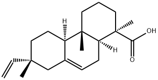 (1R)-7β-ビニル-1,2,3,4,4a,4bβ,5,6,7,8,10,10aβ-ドデカヒドロ-1,4aα,7-トリメチル-1α-フェナントレンカルボン酸 化学構造式