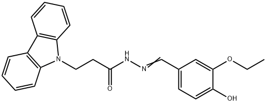 (E)-3-(9H-carbazol-9-yl)-N-(3-ethoxy-4-hydroxybenzylidene)propanehydrazide|