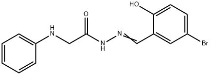 2-anilino-N'-(5-bromo-2-hydroxybenzylidene)acetohydrazide (non-preferred name) 结构式