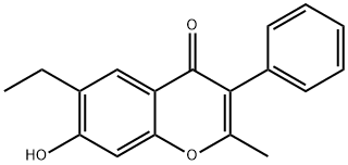 4H-1-Benzopyran-4-one, 6-ethyl-7-hydroxy-2-methyl-3-phenyl-,315234-02-7,结构式